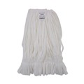 New Year New Savings! Save $25 off $150 | Boardwalk BWK8002 Enviro Clean Looped Mop Head With Tailband - Medium, White (12/Carton) image number 0