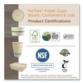 Food Trays, Containers, and Lids | World Centric CT-NT-24 4.7 in. x 6.8 in. x 2.3 in. 24 oz. No Tree Rectangular Sugarcane Containers - Natural (300/Carton) image number 3