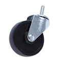  | Alera ALESW790004 3 Wheel 2 Locking Optional Grip Ring Stem Casters for Wire Shelving - Black (4/Set) image number 1