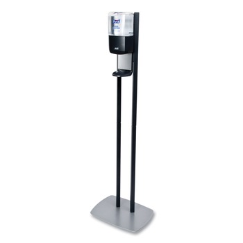PURELL 1200 ml 13.5 in. x 5 in. x 28.5 in. ES6 Hand Sanitizer Floor Stand with Dispenser - Graphite/Silver