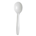  | Dixie PSM21 Plastic Mediumweight Soup Spoons - White (1000/Carton) image number 1