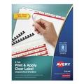 Office Jansan | Avery 11444 Index Maker 11 in. x 8.5 in. 8-Tab Print and Apply Clear Label Unpunched Dividers - White/White Tabs (25/Box) image number 0