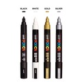 Permanent Markers | uni-ball PC5M4C Medium Bullet Tip Water-Based Paint Markers - Assorted Colors (4/Set) image number 8