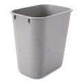 Trash & Waste Bins | Rubbermaid Commercial FG295500GRAY 3.5-Gallon Rectangular Deskside Plastic Wastebasket - Gray image number 1