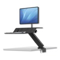 Fellowes Mfg Co. 8081501 Lotus RT 48 in. x 30 in. x 42.2 in. - 49.2 in. Sit-Stand Workstation - Black image number 4