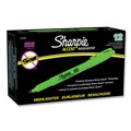 Office Jansan | Sharpie 27026 Chisel Tip Pocket Style Highlighters - Fluorescent Green Ink, Green Barrel (1 Dozen) image number 2