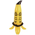 Office Jansan | Impact B1001 11 x 11.15 x 23.25 Banana Wet Floor Cones - Yellow/Brown/Black image number 3