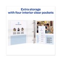 Office Jansan | Avery 17145 3 Slant Rings 4 in. Capacity 11 in. x 8.5 in. TouchGuard Protection Heavy-Duty View Binders - White image number 4
