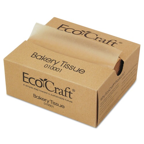 Food Trays, Containers, and Lids | Bagcraft 10001 Ecocraft 6 in. x 10.75 in. Interfolded Soy Wax Deli Sheets (1000/Box, 10 Boxes/Carton) image number 0