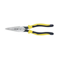 Klein Tools J203-8N 8 in. Long Nose Side-Cutter Stripping Pliers image number 0