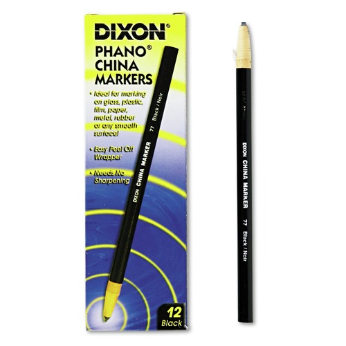 Markers | Dixon X00077 China Marker - Black (1-Dozen) image number 0