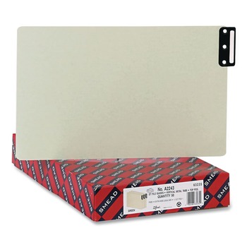 Smead 100% Recycled 1/3-Cut Metal End Tabs Blank 8.5 in. x 14 in. Pressboard Guides - Green (50/Box)
