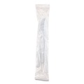 Cutlery | Dixie CH26C7 Heavyweight Polystyrene Plastic Fork/Knife/Teaspoon - White (250/Carton) image number 3