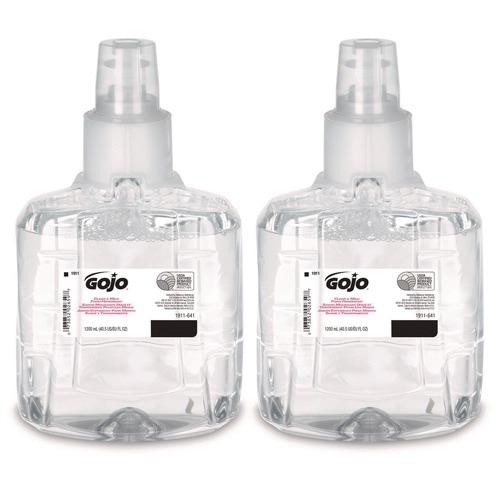 Cleaning & Janitorial Supplies | GOJO Industries 1911-02 1200 ml Clear and Mild Foam Handwash Refill for LTX-12 Dispenser (2/Carton) image number 0