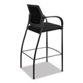 Office Chairs | HON HICS7.F.E.IM.CU10.T Ignition 300 lbs. Capacity Fixed Arm 4-Way Stretch Mesh Back Cafe Height Stool - Black image number 3