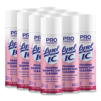 LYSOL Brand I.C. 24 oz. Aerosol Spray Foaming Disinfectant Cleaner - Fresh Scent (12/Carton)