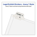 Office Jansan | Avery 01052 11 x 8.5 Avery Style Preprinted Legal Exhibit Side 10-Tab Index Dividers - White (25/Pack) image number 4