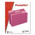  | Pendaflex 4210 1/3 PIN 1/3-Cut Assorted Tabs Interior Letter File Folders - Pink (100/Box) image number 3