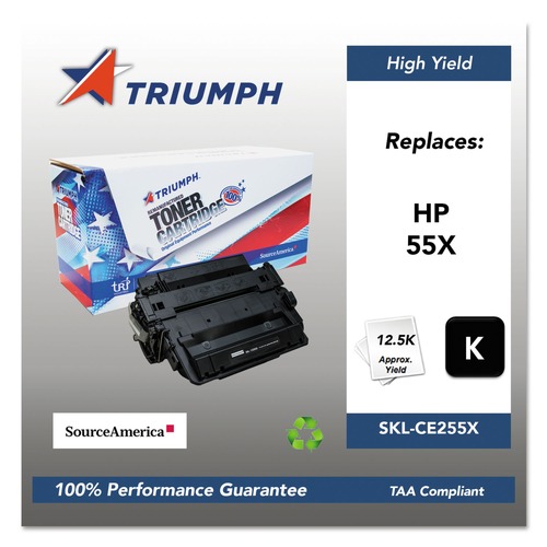 Ink & Toner | Triumph SKL-CE255X 751000NSH1098 Remanufactured CE255X (55X) 12,500 Page-Yield High-Yield Toner - Black image number 0