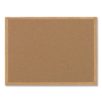 MasterVision 36 in. x 24 in. Wood Frame Earth Cork Board - Tan/Oak