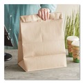 Cleaning & Janitorial Supplies | Ross & Wallace Paper Products 110410 12 in. x 7 in. x 17 in. 52 lbs. Capacity 1/6 BBL Grocery Paper Bags - Kraft (500/Bundle) image number 2