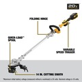 String Trimmers | Factory Reconditioned Dewalt DCST922BR 20V MAX Lithium-Ion Cordless 14 in. Folding String Trimmer (Tool Only) image number 5