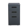 Office Carts & Stands | Alera ALEPABBFCH 14.96 in. x 19.29 in. x 27.75 in. 3-Drawers: Box/Box/File Legal/Letter Left or Right File Pedestal - Charcoal image number 1