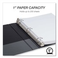 Binders & Binding Supplies | Samsill 14830 11 in. x 8.5 in. 1 in. Capacity 3 Rings Biobased Round Ring Binder - Black image number 1
