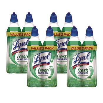 LYSOL Brand 24 oz. Cling and Fresh Toilet Bowl Cleaner - Forest Rain (4/Carton)