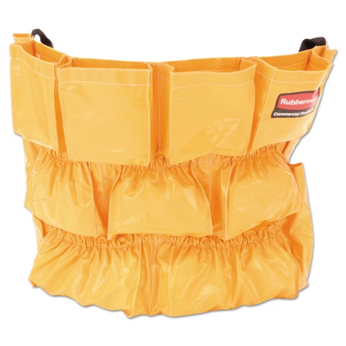 Cleaning Carts | Rubbermaid Commercial FG264200YEL 12-Compartment Brute Caddy Bag - Yellow image number 0