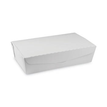 Pactiv Corp. NOB04SW 77 oz 9 x 4.85 x 2.7 EarthChoice OneBox Paper Box - White (162/Carton)