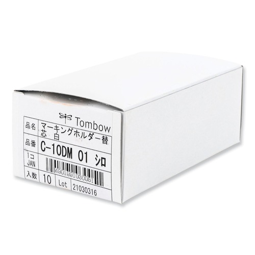 Pens | Tombow 51539 4.4 millimeter Mechanical Wax-Based Marking Pencil Refills - White (10/Box) image number 0