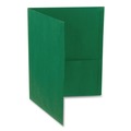 Office Jansan | Oxford 57556EE Twin-Pocket Folder Embossed Leather Grain Paper - Hunter Green (25/Box) image number 2