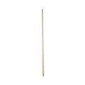 Brooms | Boardwalk BWK138 1.13 in. x 60 in. Metal Tip Threaded Hardwood Broom Handle - Natural image number 0