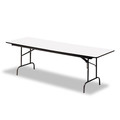 Office Jansan | Iceberg 55227 72 in. x 30 in. x 29 in. OfficeWorks Rectangular Commercial Wood-Laminate Folding Table - Gray/Charcoal image number 0