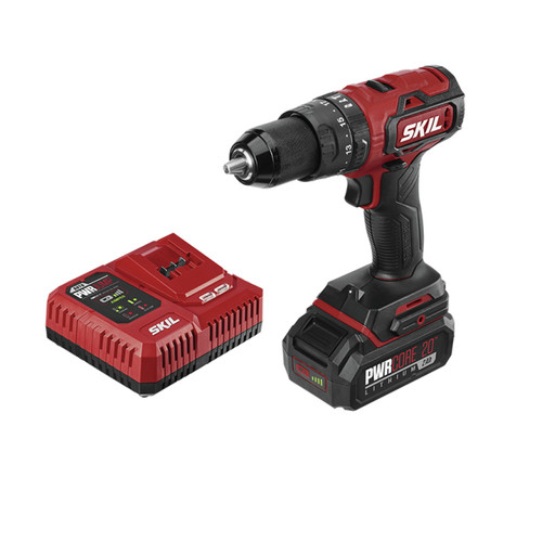 Hammer Drills | Skil HD529402 20V PWRCORE20 Brushless Lithium-Ion 1/2 in. Cordless Hammer Drill Kit (2 Ah) image number 0