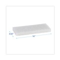 Cleaning Cloths | Boardwalk 8440BWK 4 in. x 10 in. Light-Duty White Pad (20/Carton) image number 3