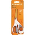 Office & Office Supplies | Fiskars 1069766 8 in. Long 4 in. Cut Length Offset SoftGrip Titanium Scissors - White Handle image number 3