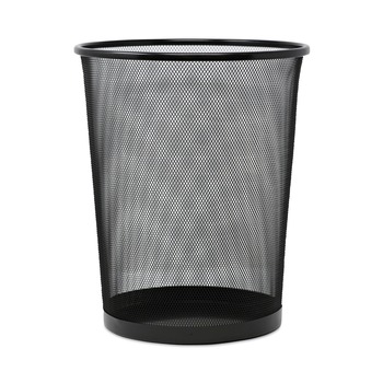 Universal UNV20008 18-Quart Steel Mesh Wastebasket - Black