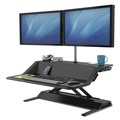 Office Jansan | Fellowes Mfg Co. 0007901 Lotus 32.75 in. x 24.25 in. x 5.5 in. to 22.5 in. Sit-Stands Workstation - Black image number 6