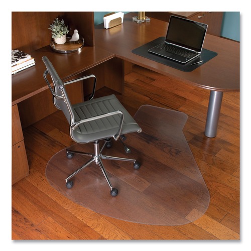 Office Jansan | ES Robbins 132775 66 in. x 60 in. EverLife Workstation Chair Mat With Lip for Hard Floors - Clear image number 0