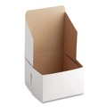 Food Trays, Containers, and Lids | SCT SCH 0909 6 in. x 6 in. x 4 in. Non-Window Paper Bakery Boxes - White (250/Bundle) image number 1