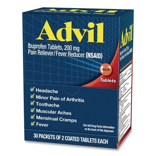 Medicine | Advil 64008 Ibuprofen Tablets Refill Packs (30/Box) image number 0