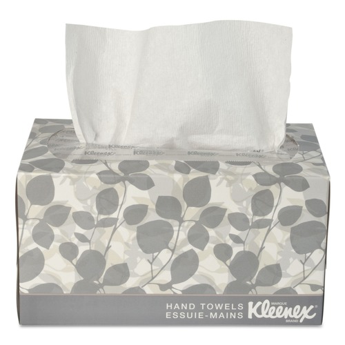 Facility Maintenance & Supplies | Kleenex 01701 9 in. x 10.5 in. 1-Ply Cloth Hand Towels - White (120/Box) image number 0