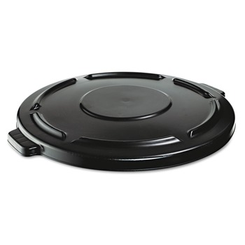 Rubbermaid Commercial 24.5 in. x 1.5 in. BRUTE Self-Draining Flat Top Lids - Black