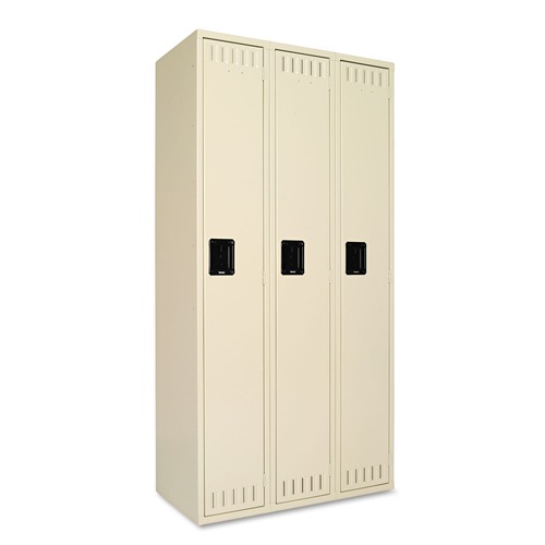 Office & Office Supplies | Tennsco STS-121872-C-SND 36 in. x 18 in. x 72 in. Three Lockers with Hat Shelves and Coat Rods Single-Tier Locker - Sand image number 0