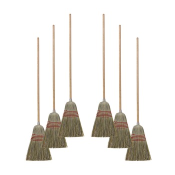 BROOMS | Boardwalk BWKBR10004 Corn/Fiber 53.5 in. Lobby Brooms - Natural (6-Piece/Carton)