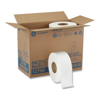 Georgia Pacific Professional 1000 ft. Jumbo Jr. 2 Ply Bathroom Tissue Rolls - White (8/Carton)