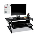Office Jansan | 3M DH240MB 30 Sheet Capacity Adhesive Monitor Mount Swing Arm Plastic Copyholder - Black/Silver Clip image number 1