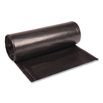 Boardwalk X7658WKKR02 38 in. x 58 in. 60 gal. 2 mil Recycled Low-Density Polyethylene Can Liners - Black (100/Carton)